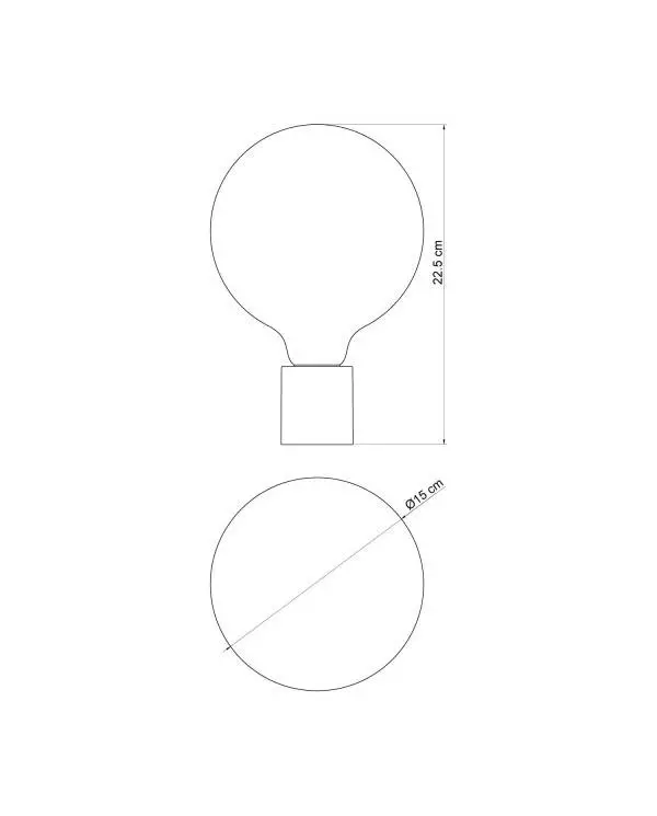 Wandleuchte mit Globe Glühbirne mit Porzellan-Effekt - Waterproof IP44