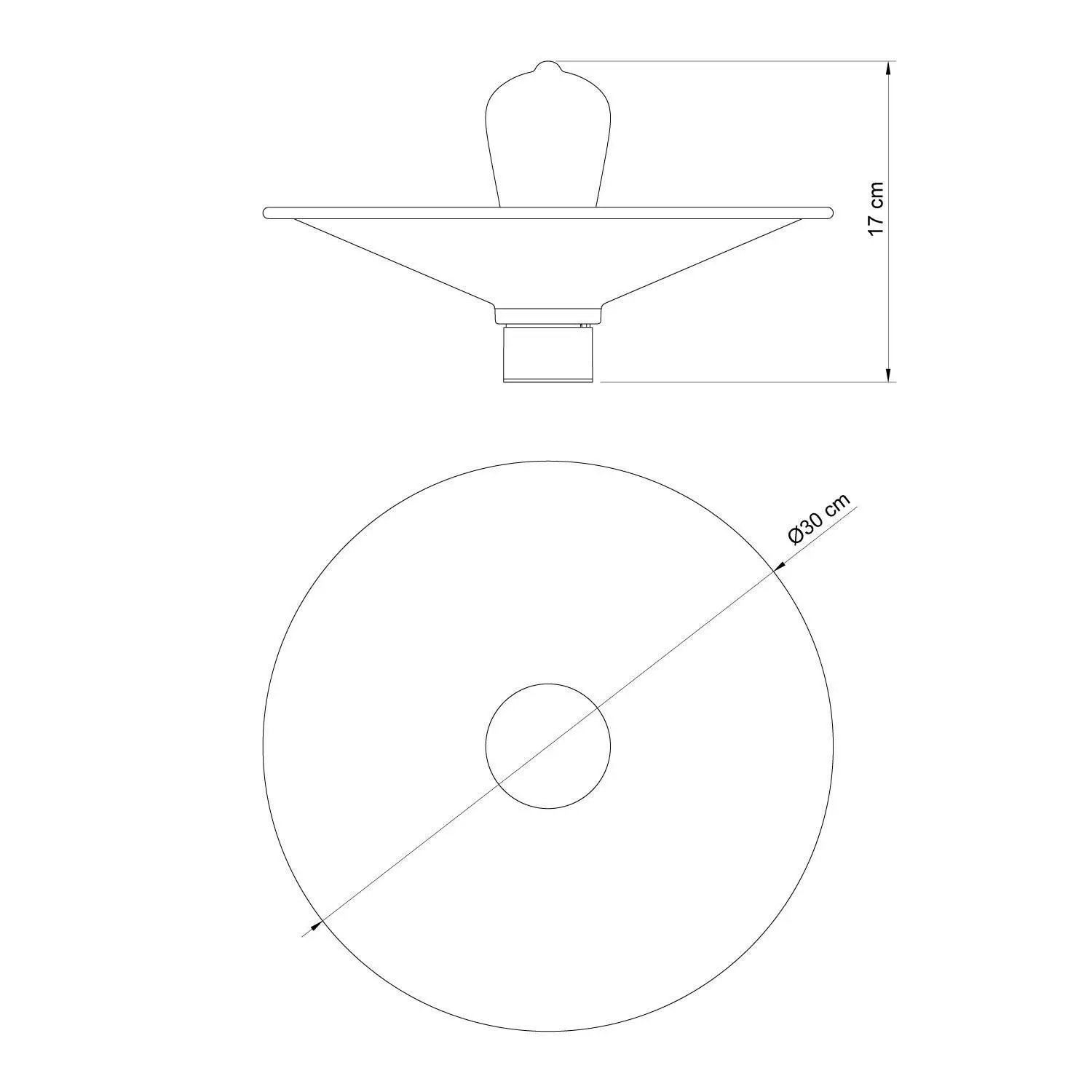 Deckenleuchte mit Metall-Lampenschirm Swing - Waterproof IP44