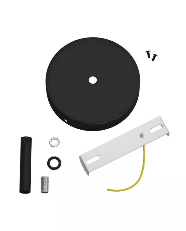 Zylindrischer Lampenbaldachin Kit aus Metall mit 7 cm Kabelklemme