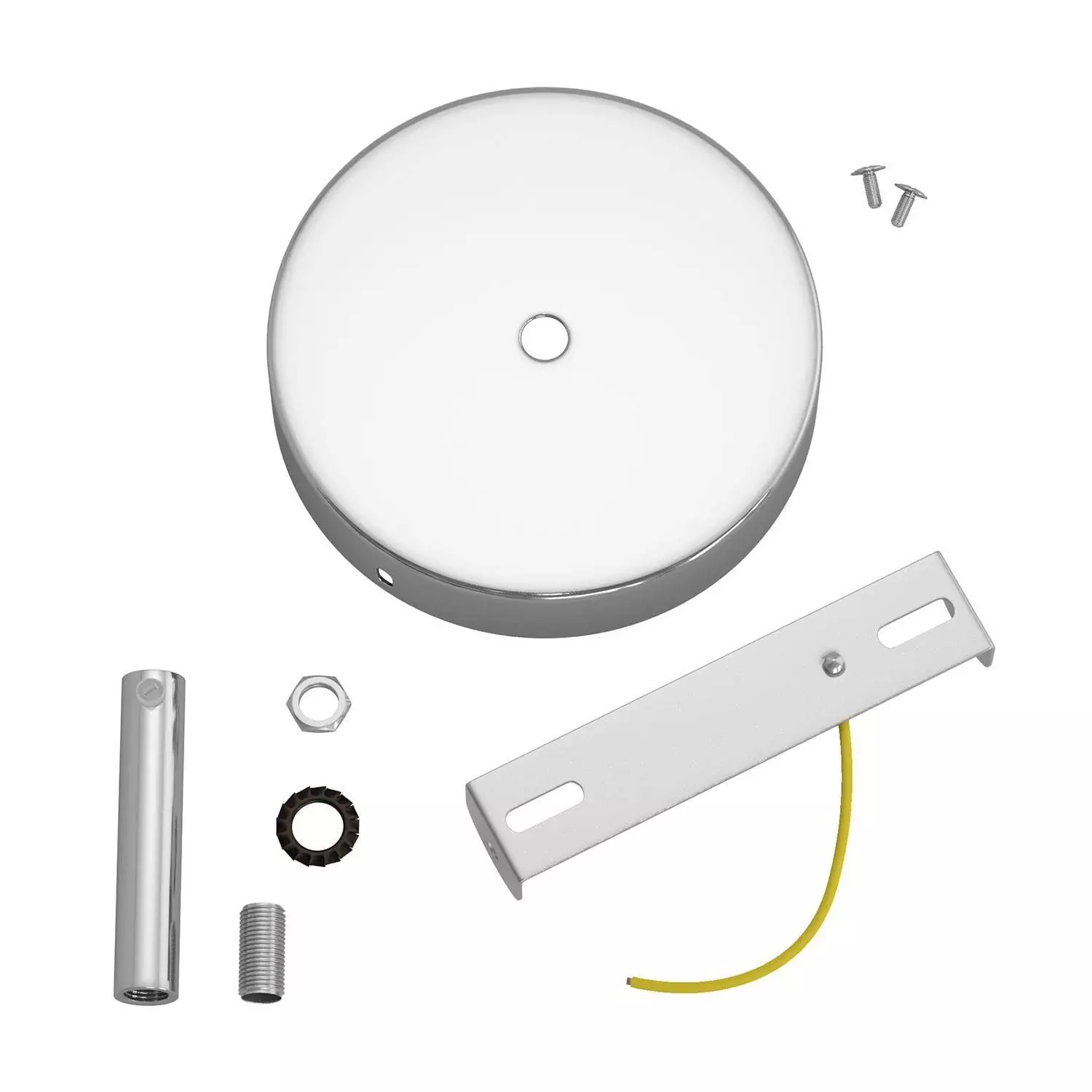 Zylindrischer Lampenbaldachin Kit aus Metall mit 7 cm Kabelklemme