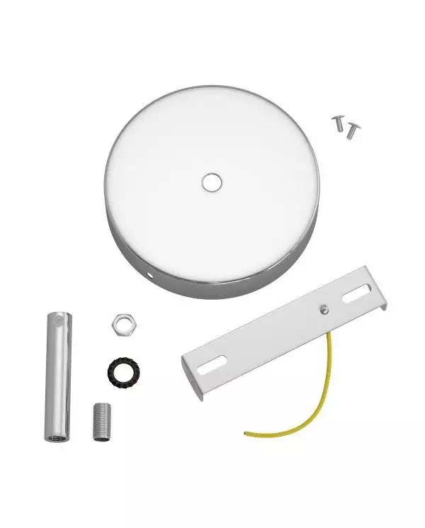 Zylindrischer Lampenbaldachin Kit aus Metall mit 7 cm Kabelklemme