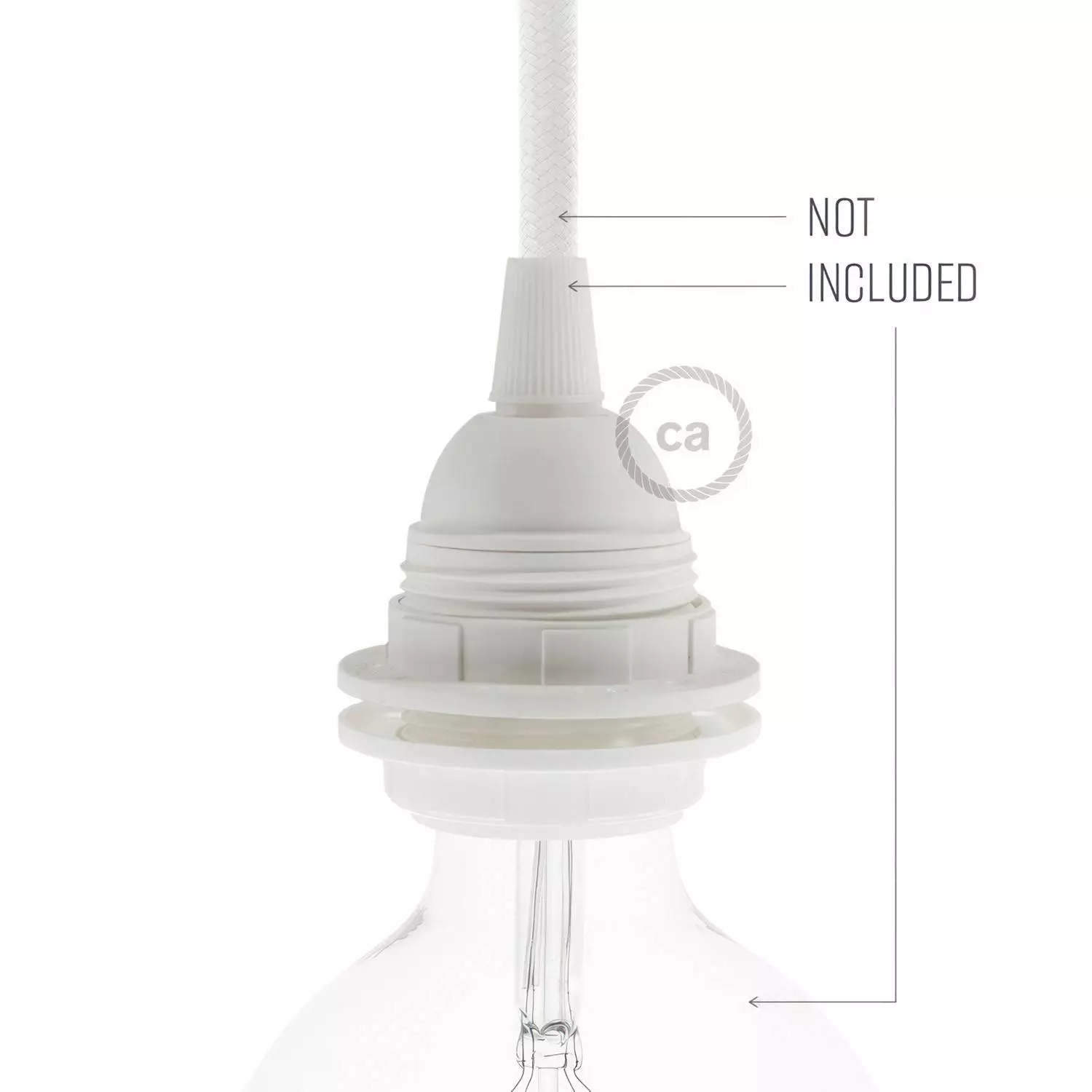 Thermoplastisches E27-Lampenfassungs-Kit mit Doppelklemmring für Lampenschirme