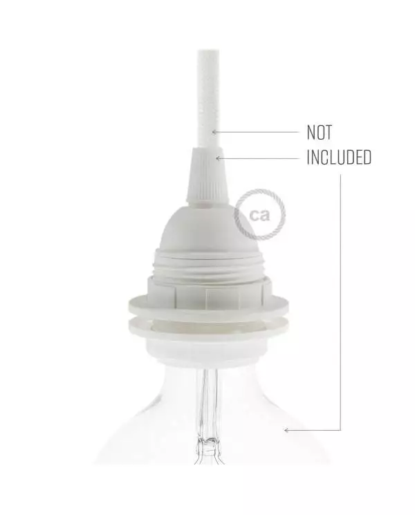 Thermoplastisches E27-Lampenfassungs-Kit mit Doppelklemmring für Lampenschirme