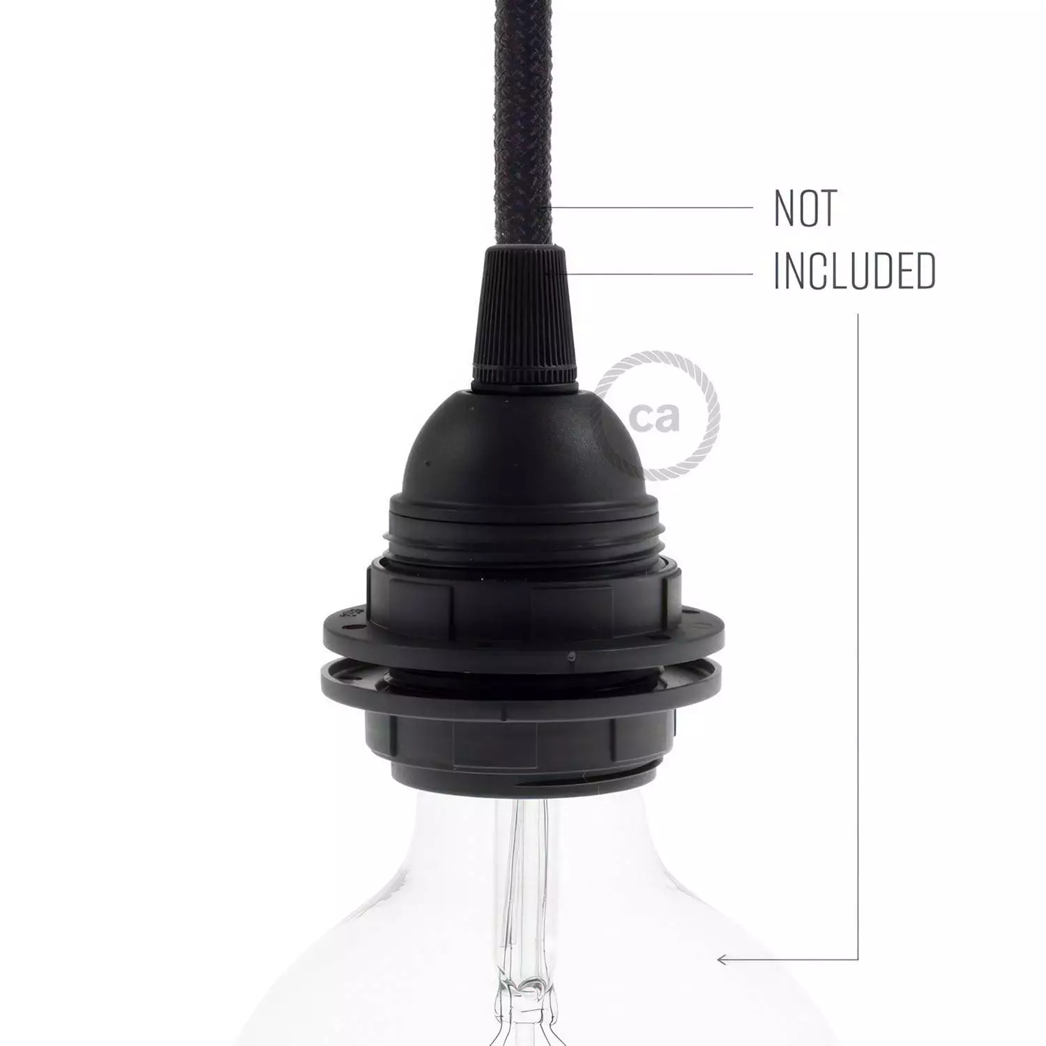 Thermoplastisches E27-Lampenfassungs-Kit mit Doppelklemmring für Lampenschirme