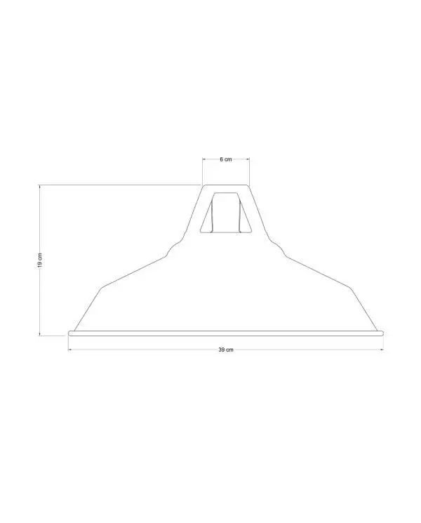 Lampenschirm Harbour aus lackiertem Metall mit E27 Anschluss und einem Durchmesser von 38 cm