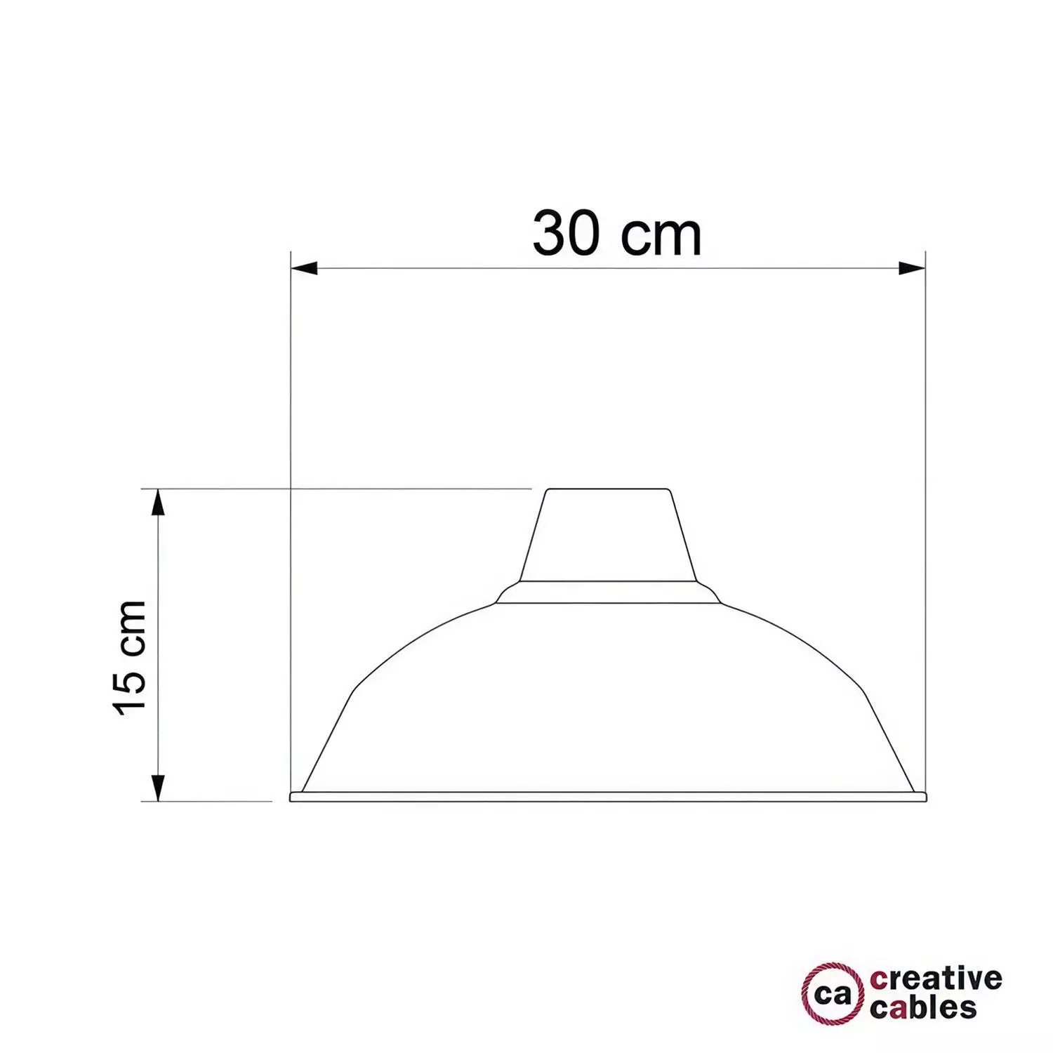 Lampenschirm Bistrot aus lackiertem Metall mit E27-Anschluss, 30 cm Durchmesser