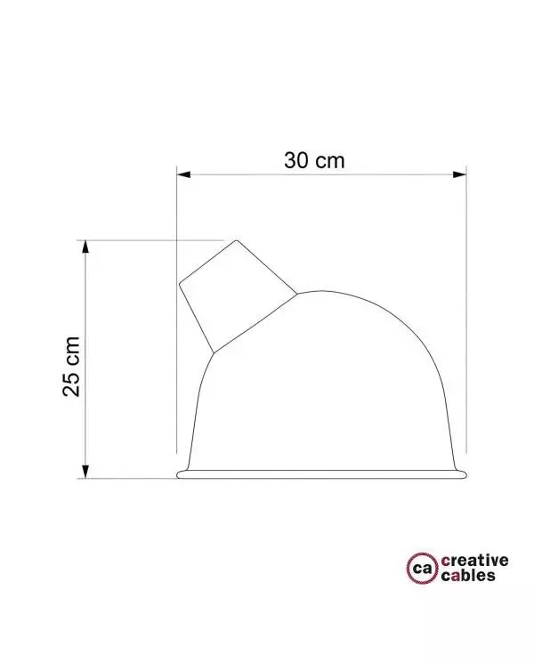 Lampenschirm Broadway aus lackiertem Metall mit E27-Anschluss