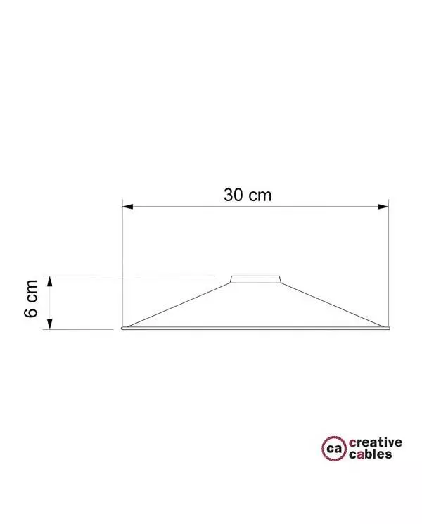 Lampenschirm Swing aus lackiertem Metall mit  E27 Anschluss