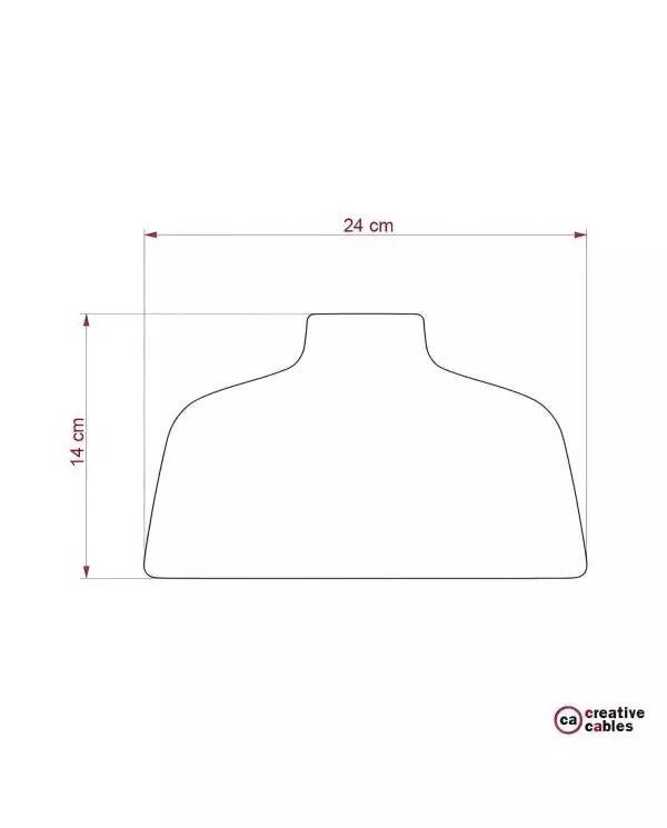 Tassenförmiger Lampenschirm aus Keramik - Materia Kollektion - Made in Italy