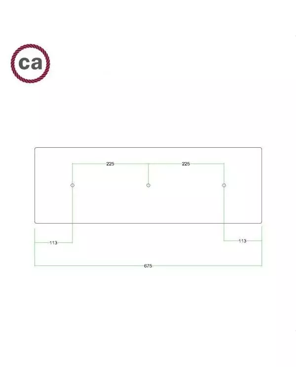 Leuchte mit 3 Strahlern, mit Tub-E14 Lampenschirmen und rechteckigem XXL Rose-One Baldachin