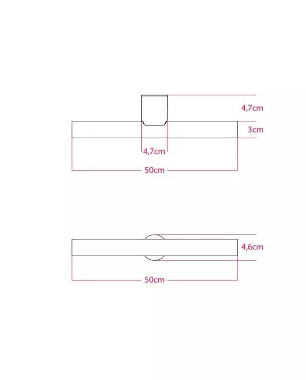 Leuchte esse14 zur Wand- oder Deckenmontage für LED Röhrenlampe S14d - Waterproof IP44