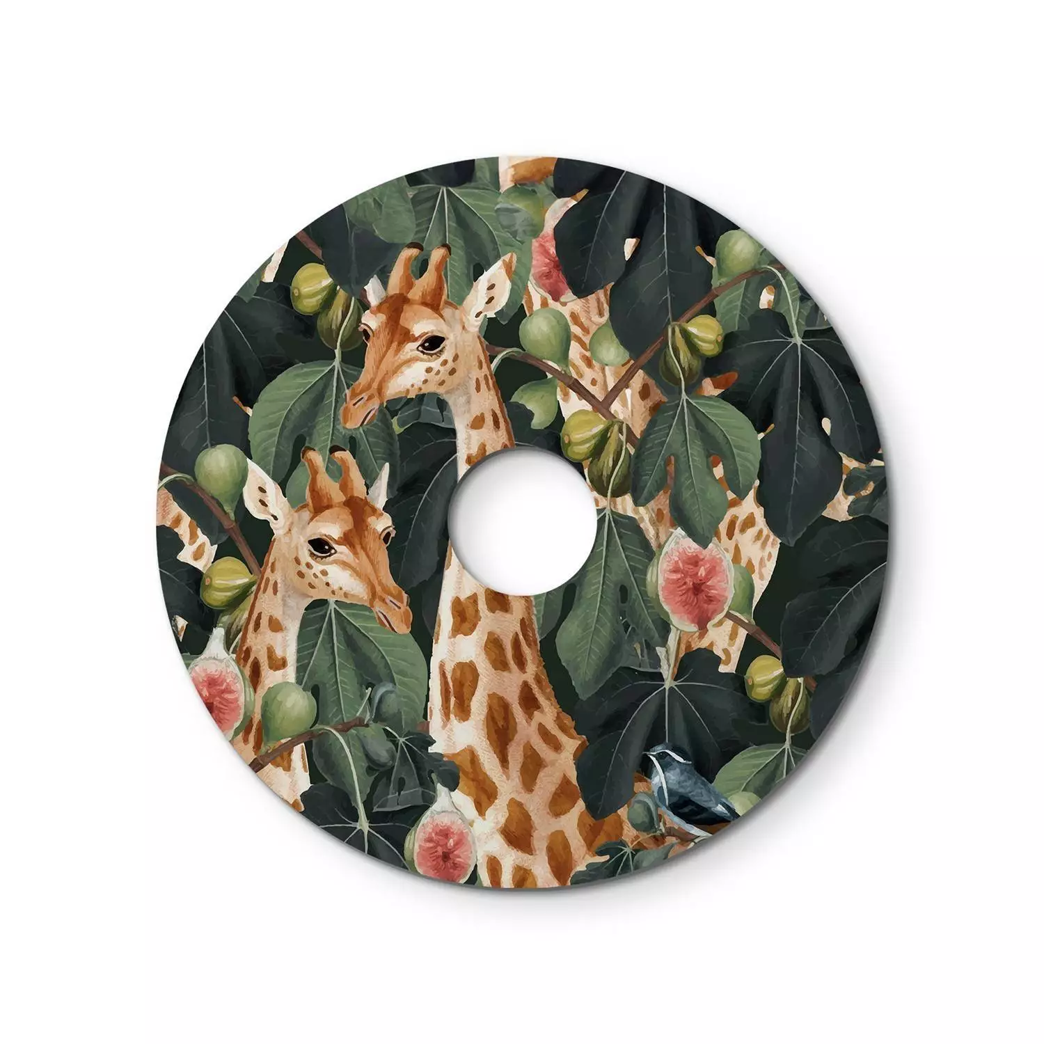 Ellepì Mini-Flachlampenschirm mit Dschungeltieren 'Wildlife Whispers', Durchmesser 24 cm - Hergestellt in Italien