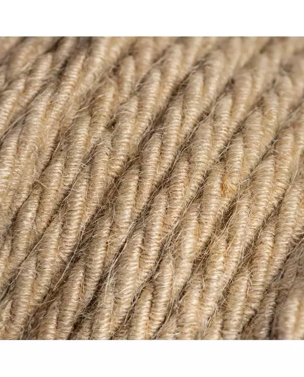 Textilkabel, natürliche Jute - Das Original von Creative-Cables - TN06 geflochten 2x0,75mm / 3x0,75mm