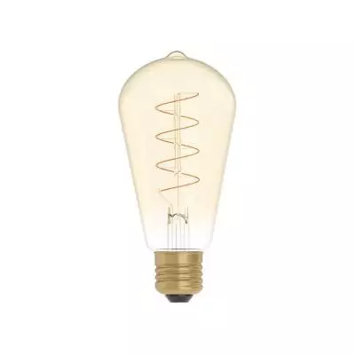 LED Glühbirne Golden Carbon Line Spiral-Filament Edison ST64 4W 250Lm E27 1800K Dimmbar - C04