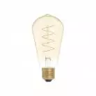 LED Glühbirne Golden Carbon Line Spiral-Filament Edison ST64 4W 250Lm E27 1800K Dimmbar - C04