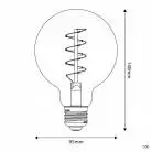 LED Glühbirne Golden Carbon Line Spiral-Filament Globe G95 4W 250Lm E27 1800K Dimmbar - C06