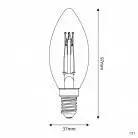 LED Glühbirne Golden Carbon Line Cage Filament Candle C35 3,5W 300Lm E14 2700K Dimmbar - C51