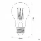 LED Glühbirne Golden Carbon Line Cage Filament Tropfenform A60 7W 640Lm E27 2700K Dimmbar - C53