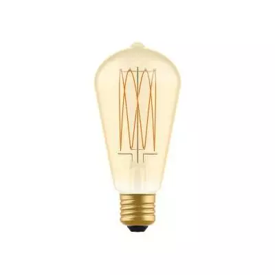 LED Glühbirne Golden Carbon Line Cage Filament Edison ST64 7W 640Lm E27 2700K Dimmbar - C54