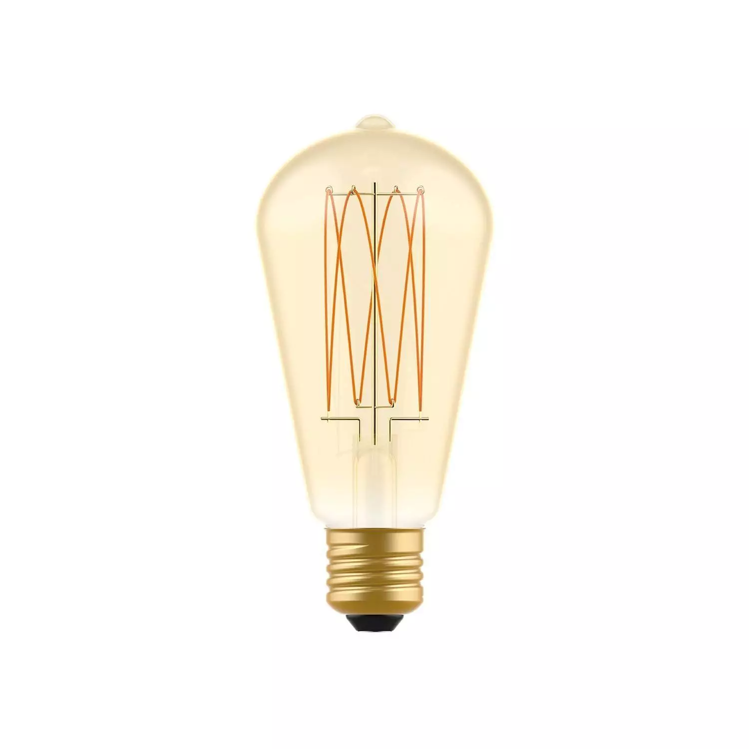 LED Glühbirne Golden Carbon Line Cage Filament Edison ST64 7W 640Lm E27 2700K Dimmbar - C54