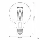 LED Glühbirne Golden Carbon Line Cage Filament Globe G95 7W 640Lm E27 2700K Dimmbar - C55