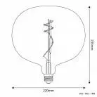 LED Glühbirne Smoky Ellipse 220 10W 470Lm E27 1800K Dimmbar - H08