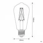 LED Glühbirne mit Porzellan-Effekt CRI 95 ST64 7W 640Lm E27 2700K Dimmbar - P02