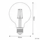 LED Glühbirne Globe G95, mattweiß 4W 470Lm E27 2700K - M04