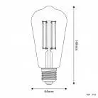 LED Glühbirne Edison ST64, transparent 7W 806Lm E27 3500K dimmbar - N02