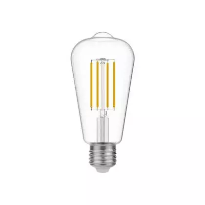 LED Glühbirne Edison ST64, transparent 7W 806Lm E27 3500K dimmbar - N02