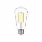 LED Glühbirne Edison ST64, transparent 7W 806Lm E27 3500K dimmbar - N02