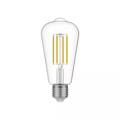 LED Glühbirne Edison ST64, transparent 7W 806Lm E27 2700K dimmbar - T02