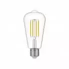 LED Glühbirne Edison ST64, transparent 7W 806Lm E27 2700K dimmbar - T02