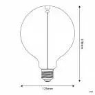 LED Glühbirne Magnetic Deco Line Globe G125 Smoky, 2,8W 90Lm E27 1800K - F05