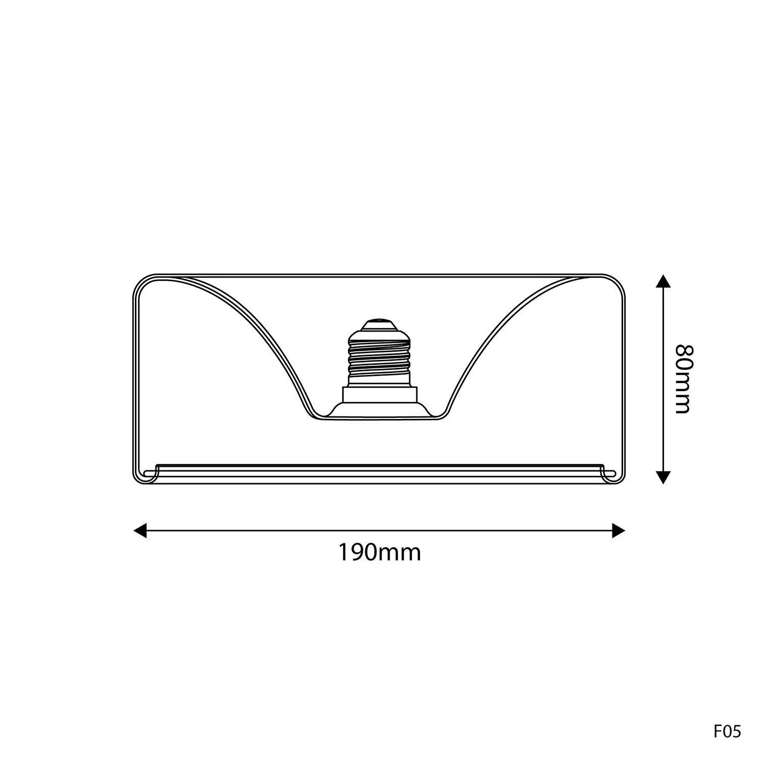 LED Glühbirne Ghost Line Recessed Donut 195x83, transparent 6W 500Lm E27 2200K dimmbar - G02