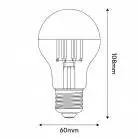 LED-Glühbirne Silber Kopfsiegel Tropfen A60 7W 650Lm E27 2700K dimmbar - A02