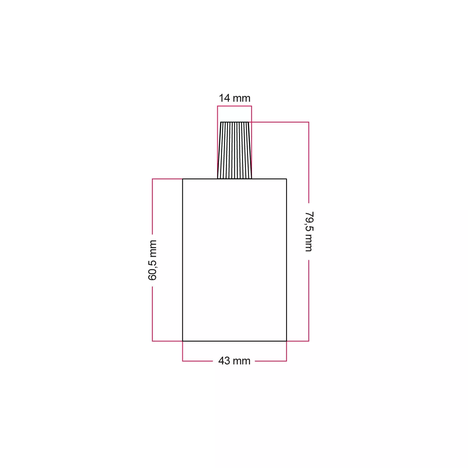 Zylindrisches E27-Lampenfassungs-Kit aus Metall