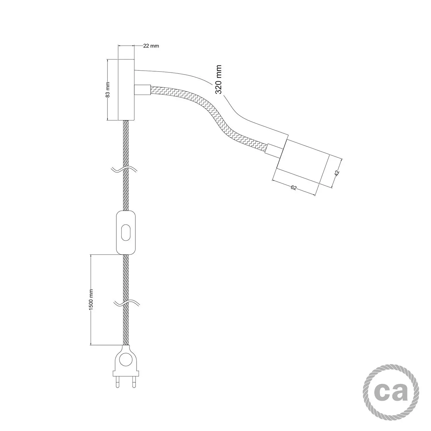 Spostaluce Flex 30 gelenkige Leuchte mit Strahler GU1d0