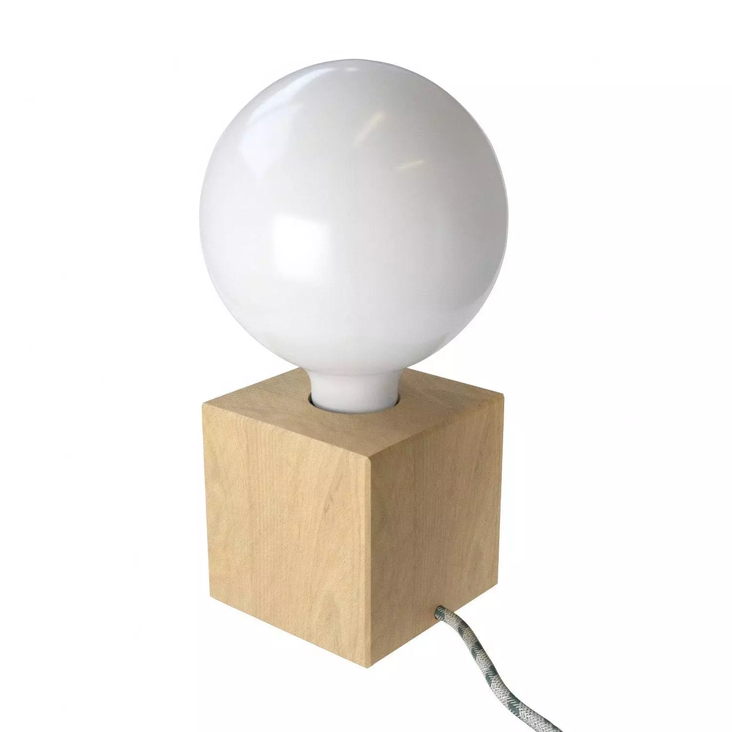 Posaluce Cubetto, Holz-Tischlampe