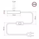 Alzaluce für Lampenschirm - Metall-Tischleuchte