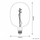 LED Glühbirne Transparent Ellipse 170 11W 1210Lm E27 2700K Dimmbar - H01