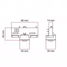 Eutrac-Adapter für 3-Phasen-Schienen - für Aufhängung