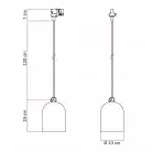 Pendelleuchte mit Mini-Campana M Keramikschirm für Schienen