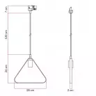 Duedì Apex Schiene Pendelleuchte mit Schirm