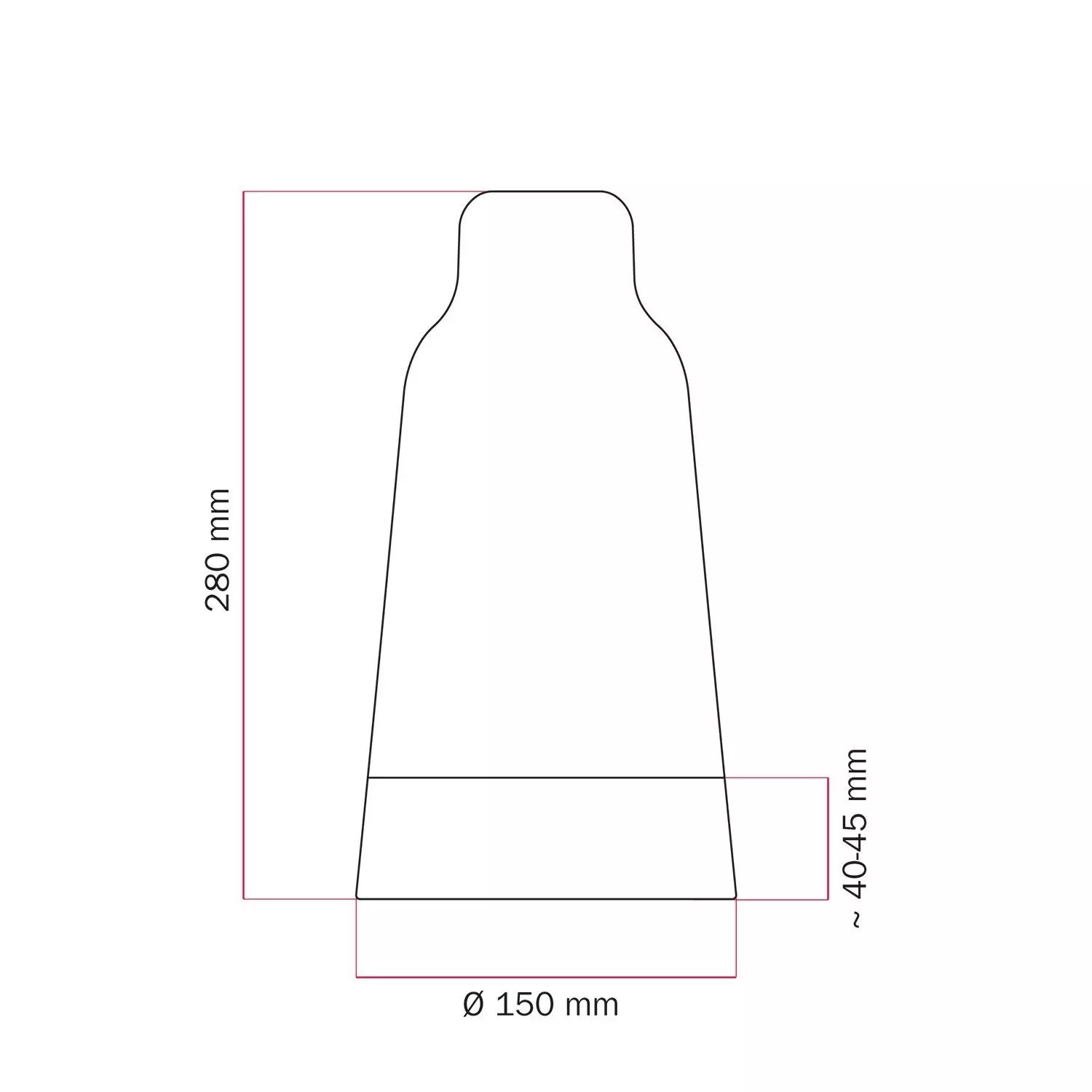 Zweifarbiger Bottiglia-Lampenschirm aus Keramik, Kollektion „Materia“ - Made in Italy