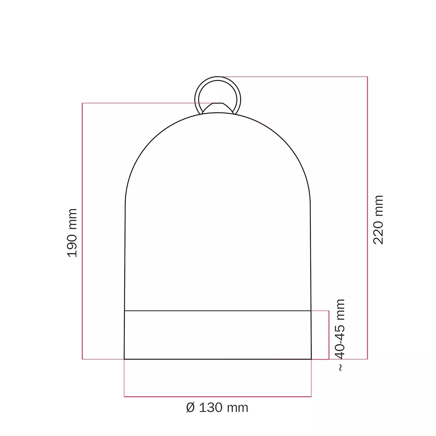 Campana Mini XS zweifarbiger Lampenschirm aus Keramik, Kollektion Materia - Made in Italy