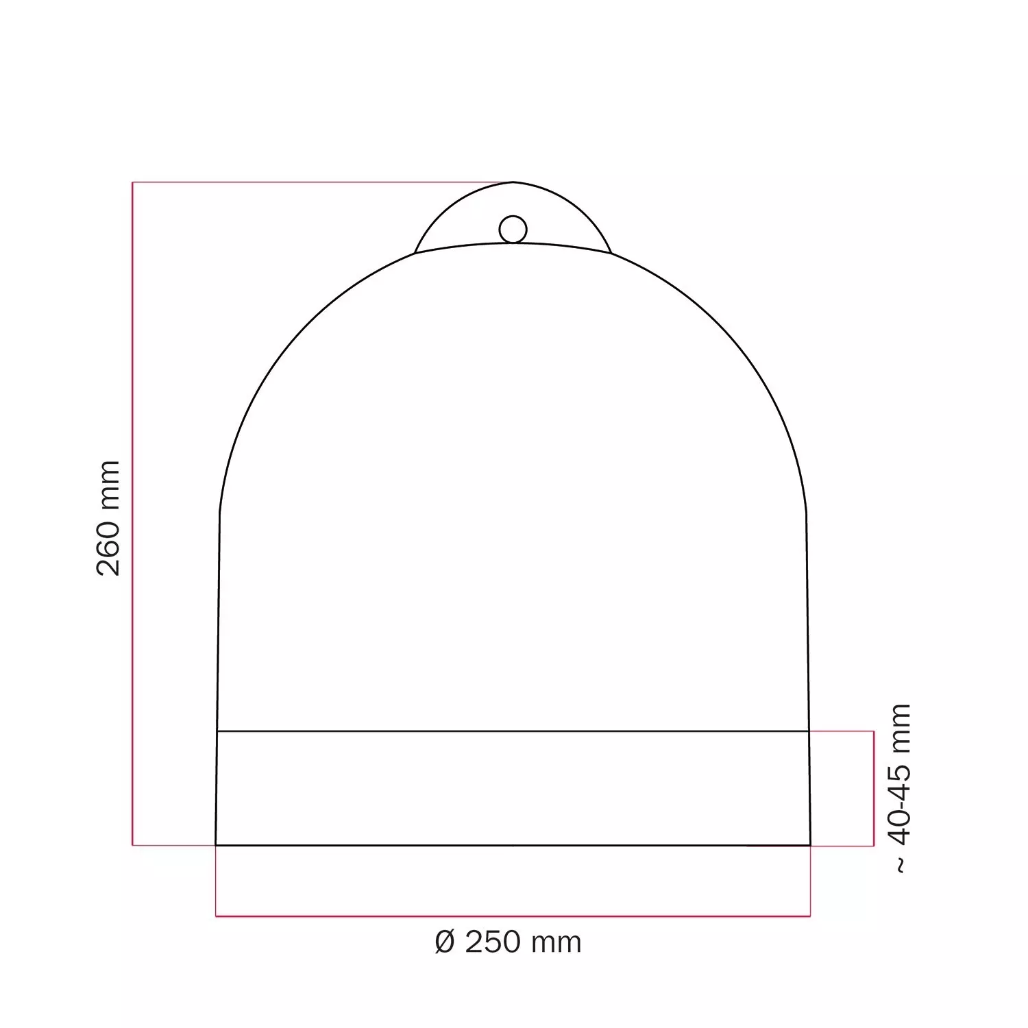 Campana M zweifarbiger Lampenschirm aus Keramik, Kollektion Materia - Made in Italy