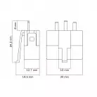 DCL-Leuchtenstecker 2P+E