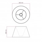 Stoffschirm Impero M für Tisch- oder Wandleuchte mit E27 Fassung - Made in Italy