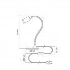 MAG-Y Schreibtischlampe mit Flex, ovalem Metallsockel und Spotlight